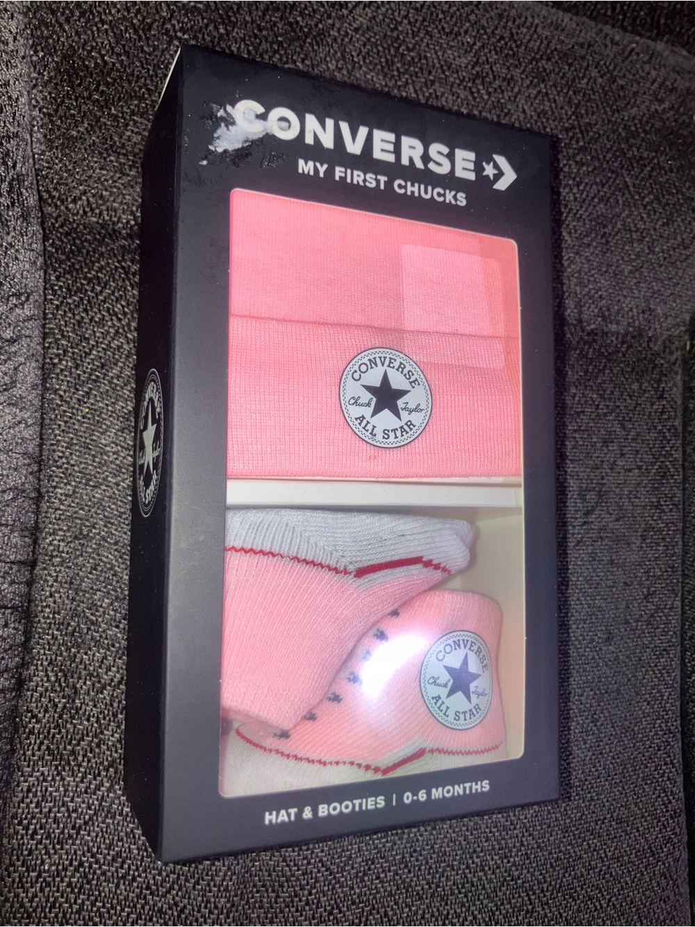 BNWT Converse My First Chucks Hat & Booty Set 0-6 Months Pink Girl